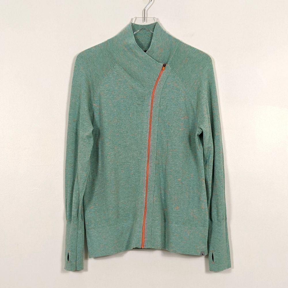 Eddie Bauer Green Zip Sweater Cardigan Women's Large